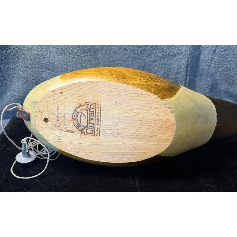 Big Sky Carvers Canada Goose Decoy with Anchor Kissy Durham Signed 16in